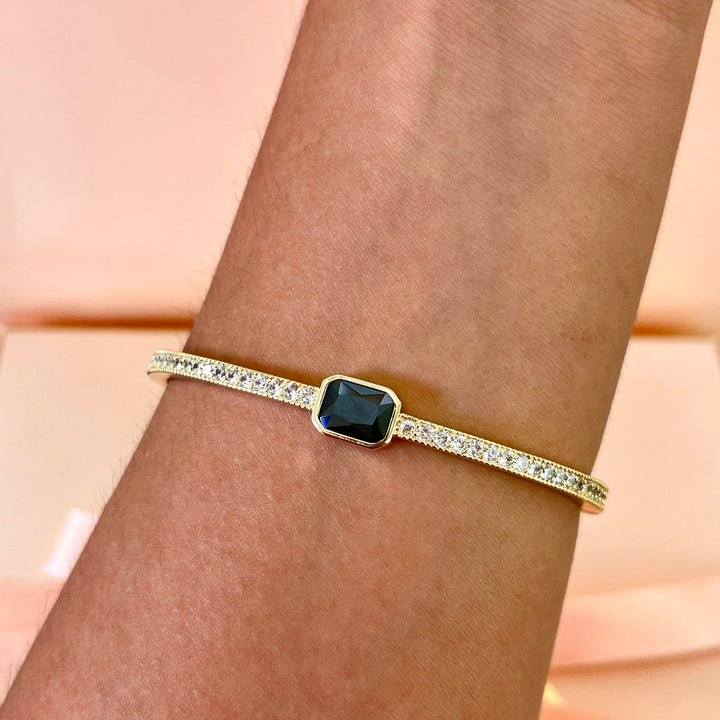 Dark grey zircone bangle