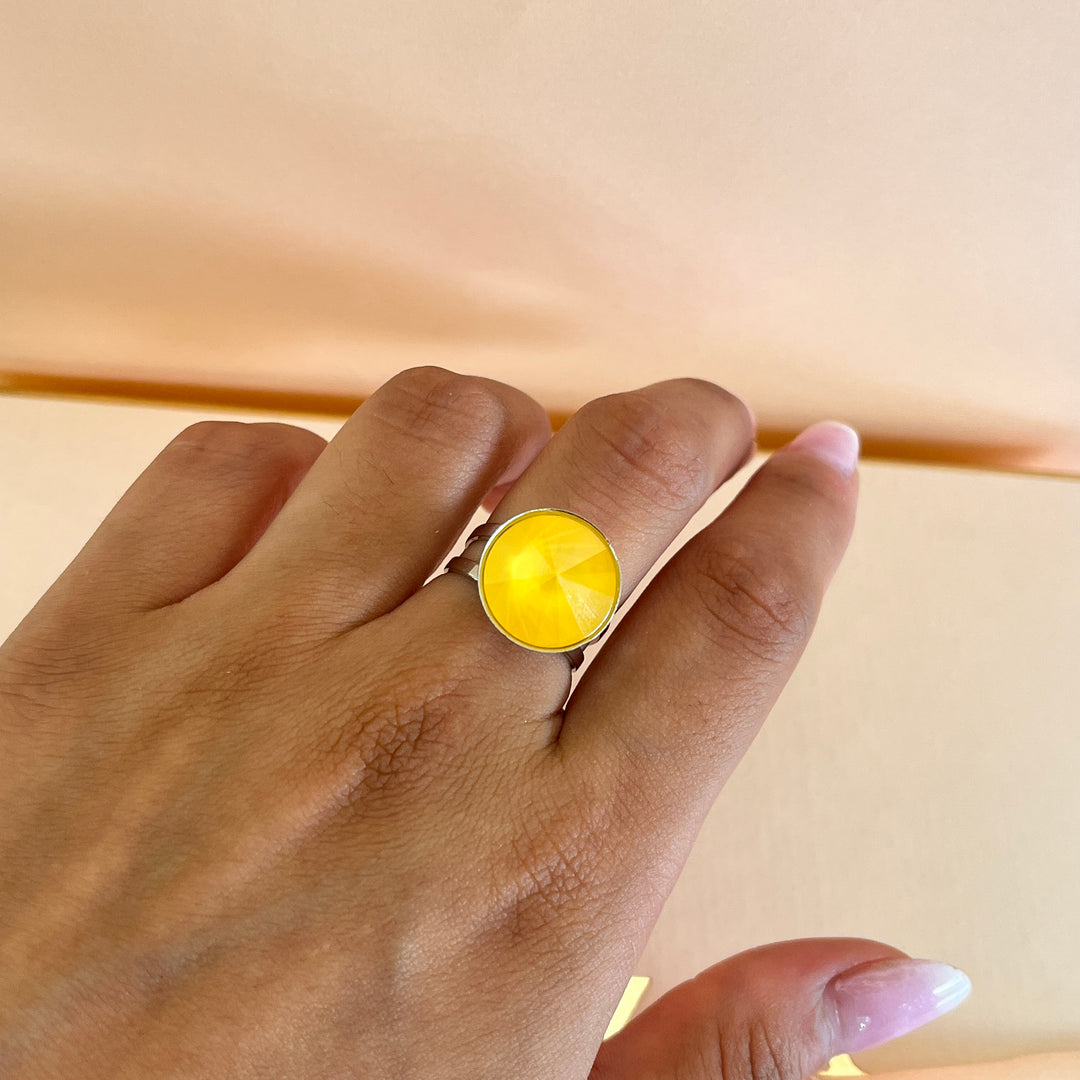 Yellow Swarovski crystals set