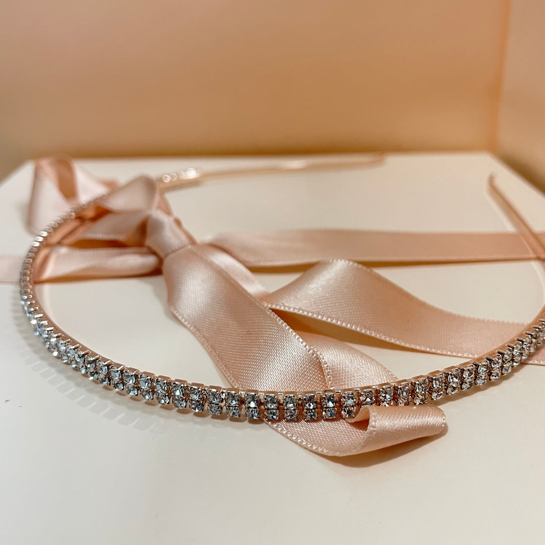 Rose gold Delicate 2 row headband