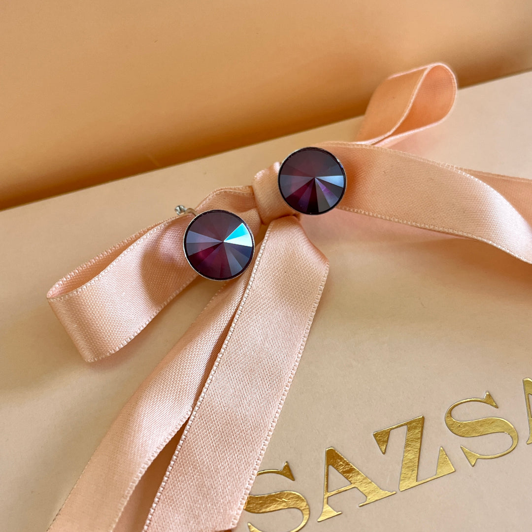 Purple Swarovski crystals set