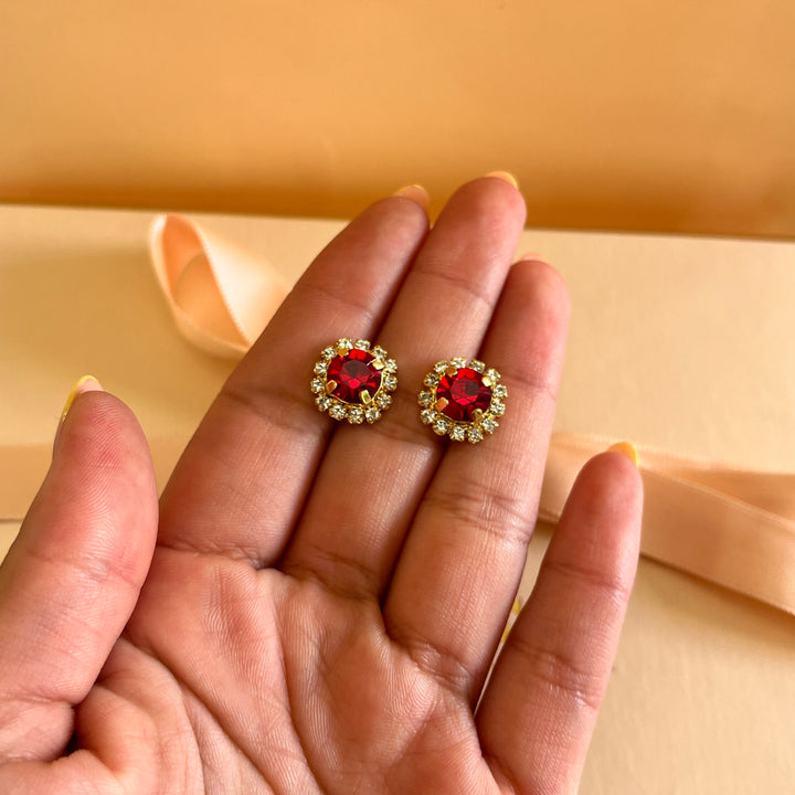 Red flower preciosa crystals set