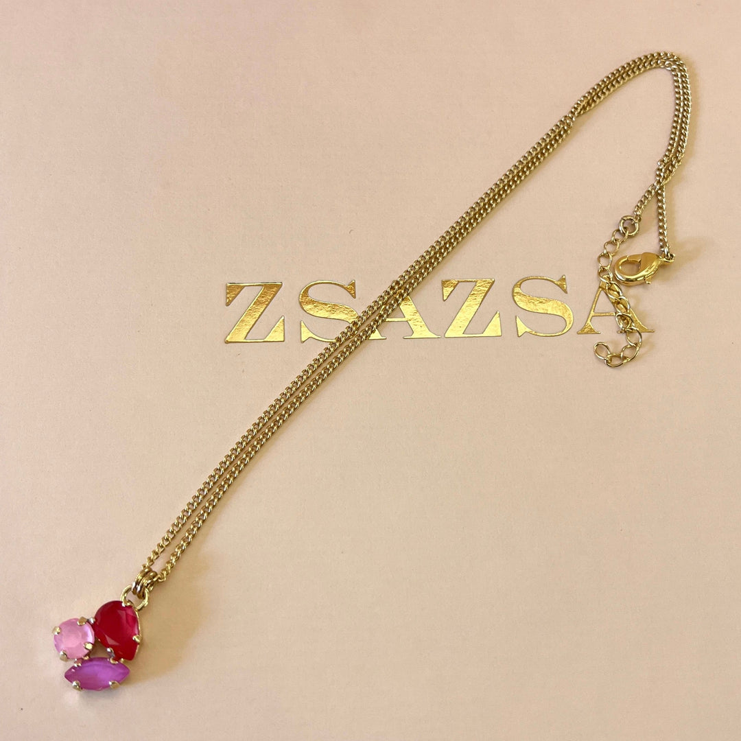 Multipink Swarovski crystals set