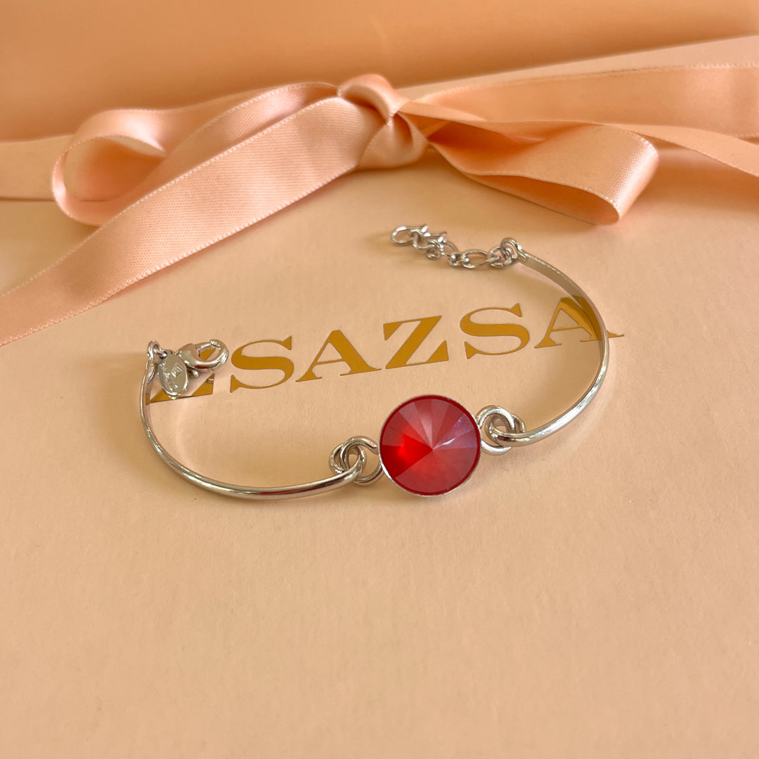 Red Swarovski crystals set