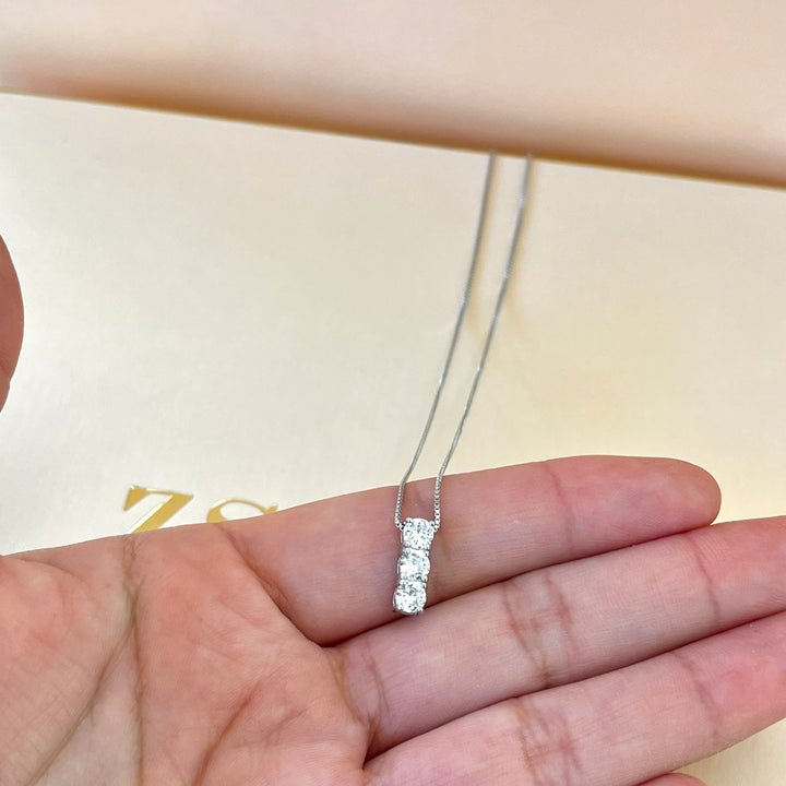 Silver trilogy zircone set