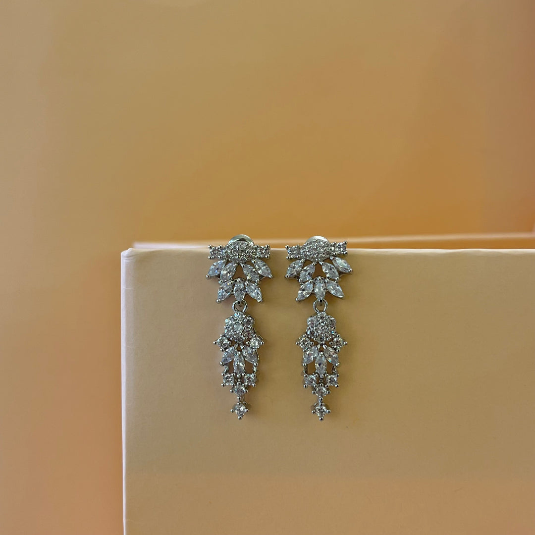 Silver zircone earrings