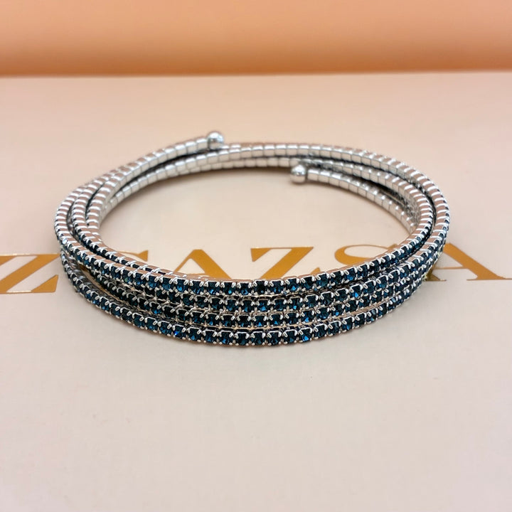 5 Rows navy blue zircone bangle