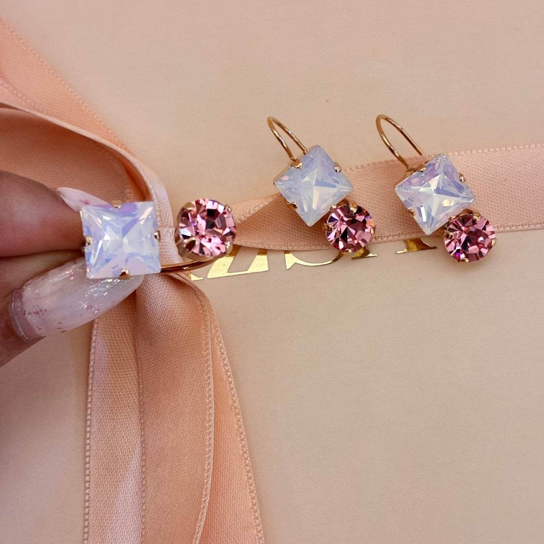 Pink rose gold plated set