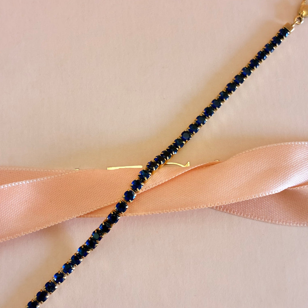 Navy blue stainless steel bracelet