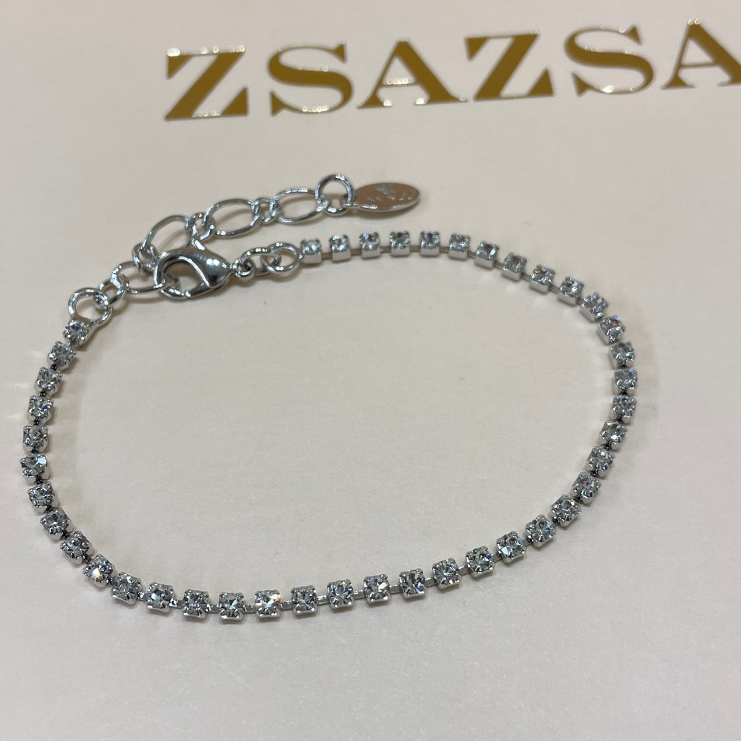 Silver tennis bracelet