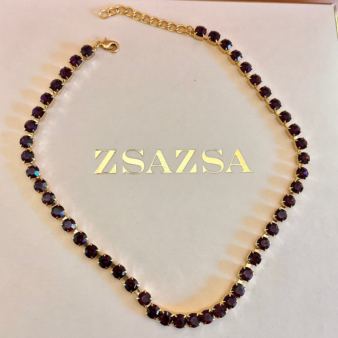 Purple Preciosa crystals set