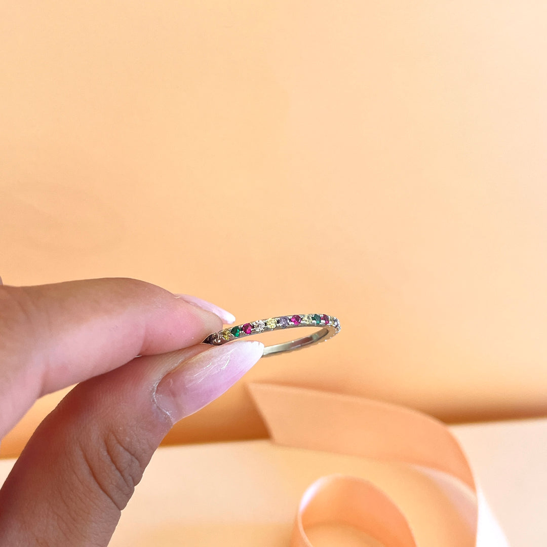 Multicolour Zircone Ring