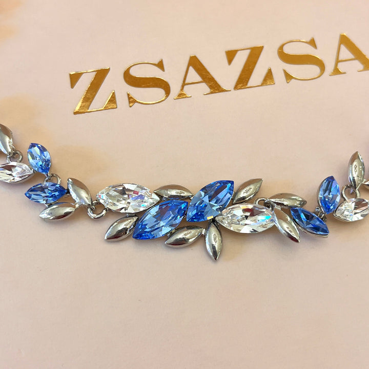 Light blue Swarovski crystal set