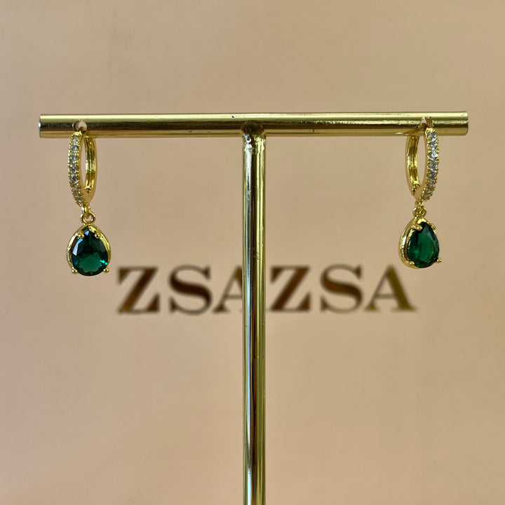 Teardrop zircone hoops
