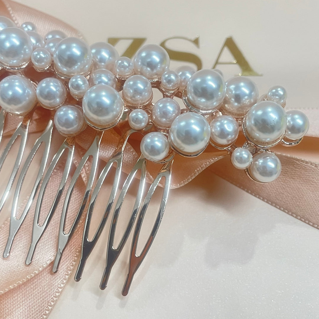Pearl Cluster Hair Comb