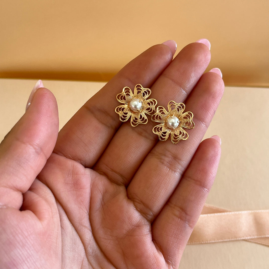 Aurora borealis Swarovski crystals and pearls handmade set