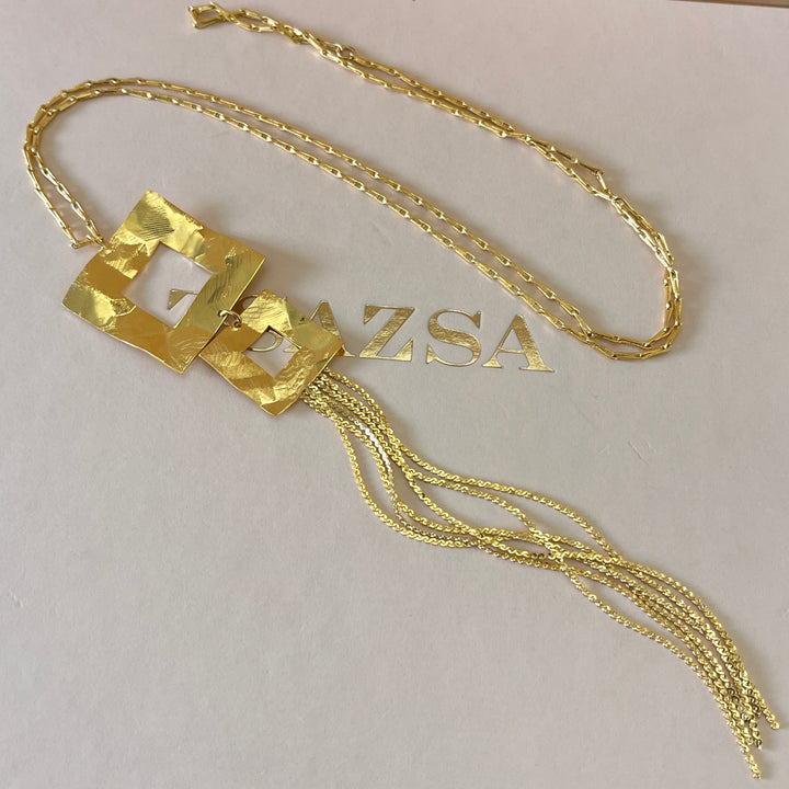 Square gold handmade set