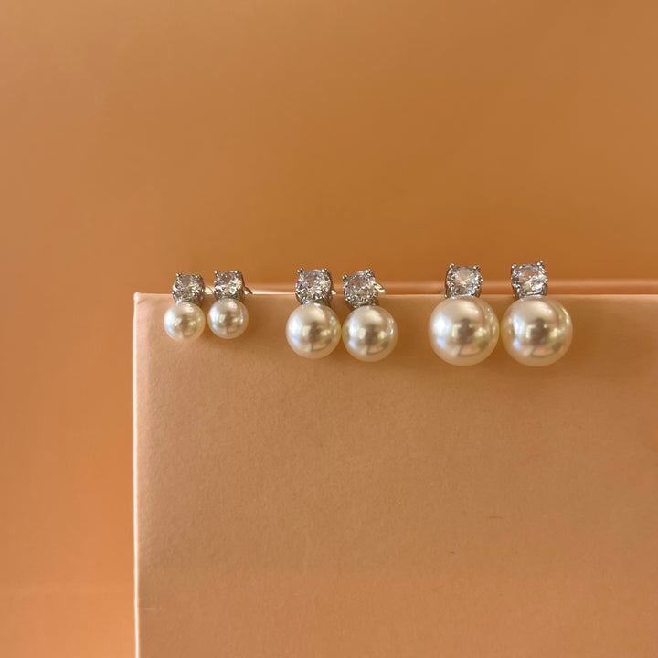 Zircone & pearls studs