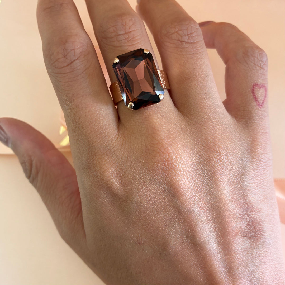 Handmade Rose gold Swarovski crystals set