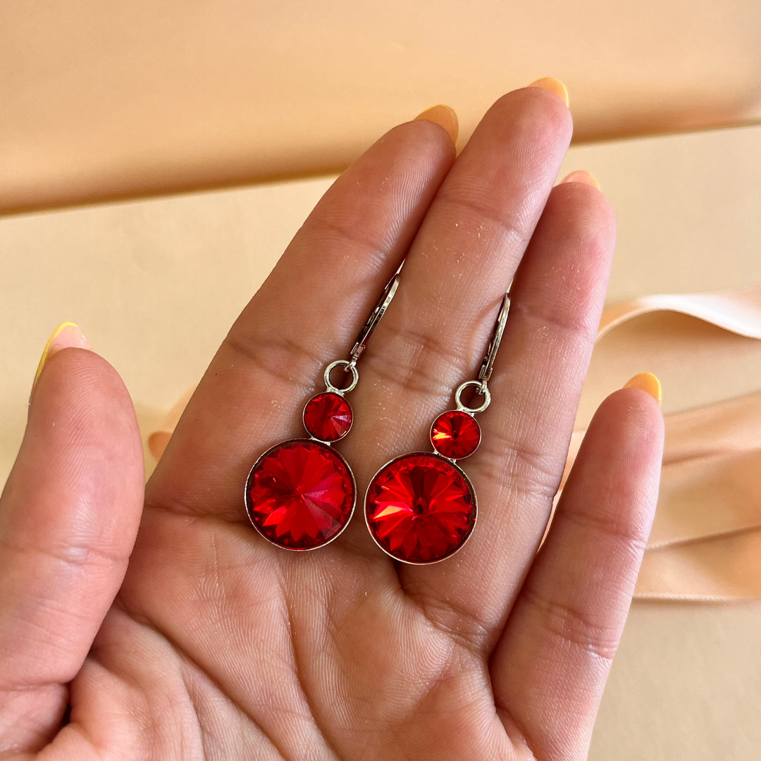 Red Swarovski crystals set