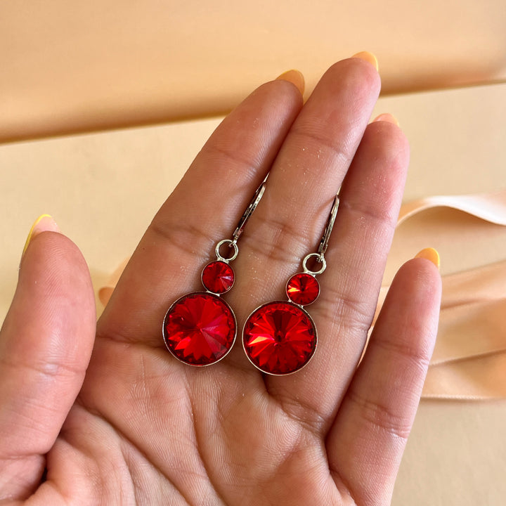 Red Swarovski crystals set