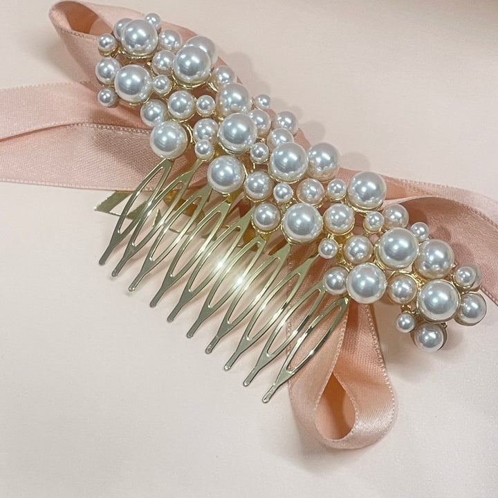 Pearl Cluster Hair Comb