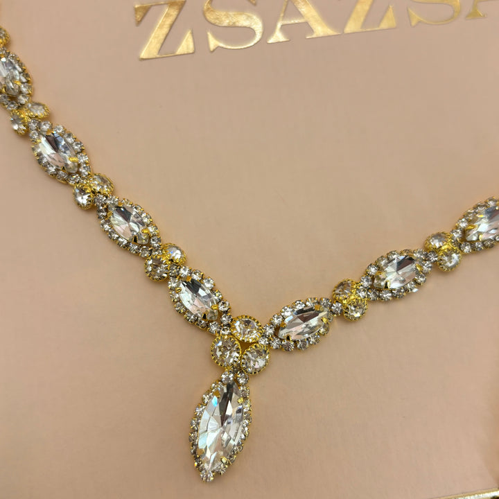 Rhinestone marquise set