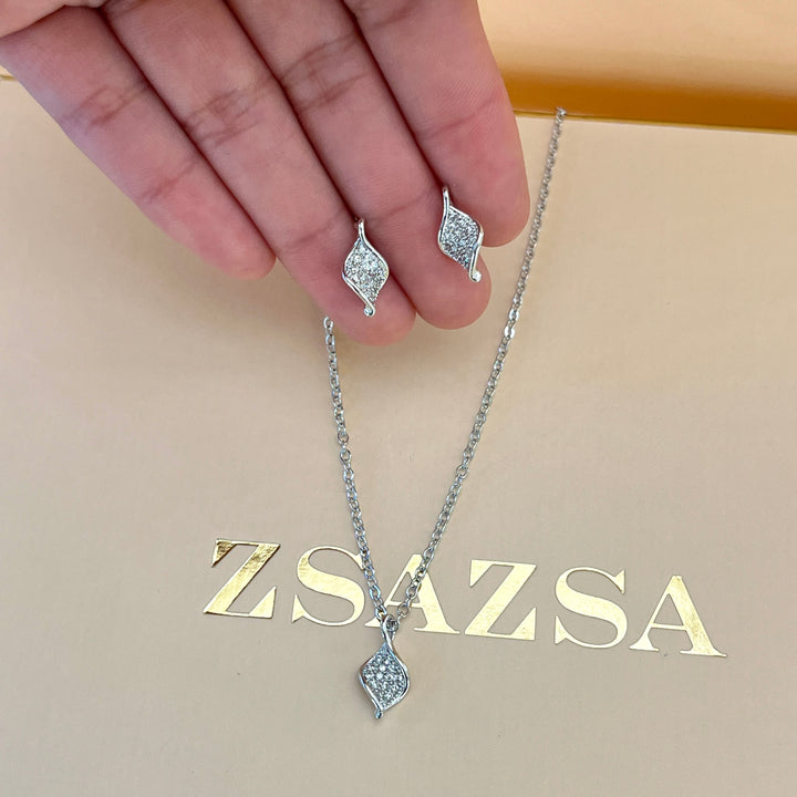 Silver zircone set