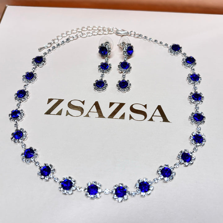 Royal blue flower set