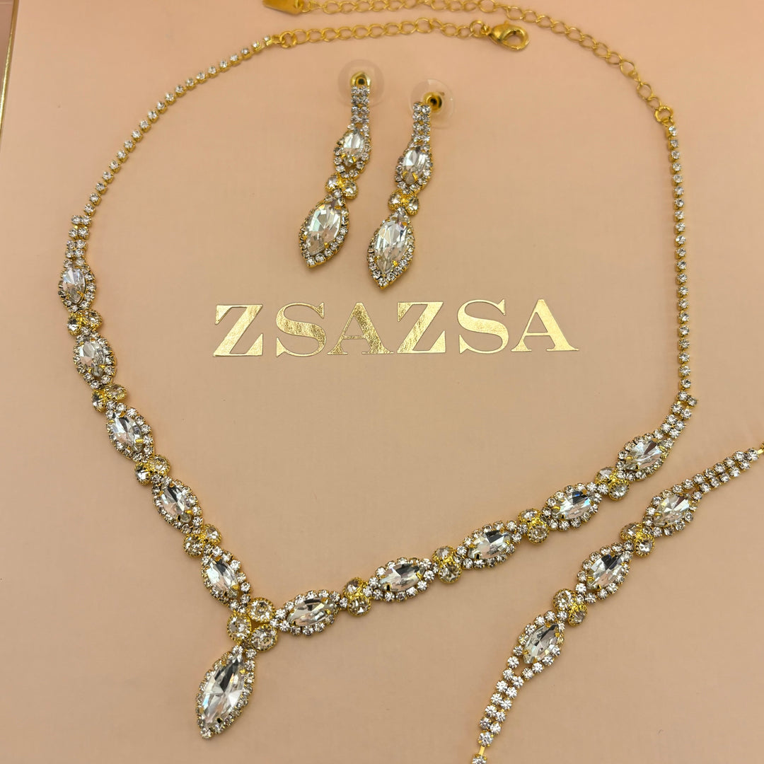 Rhinestone marquise set