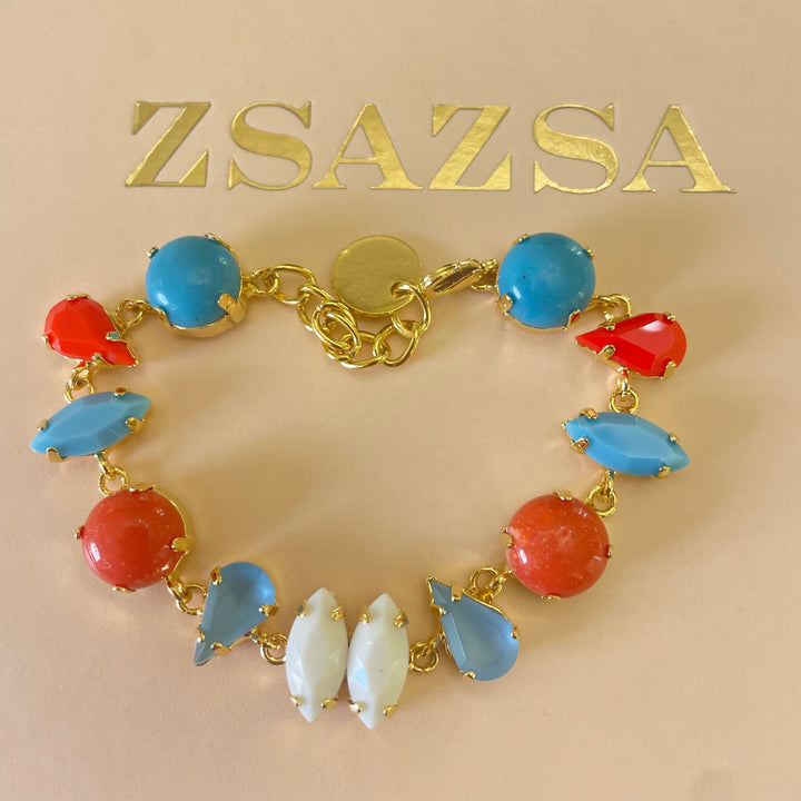 Coral & turquoise bracelet