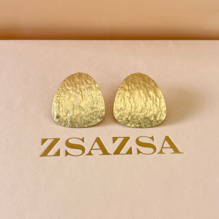 Gold handmade studs