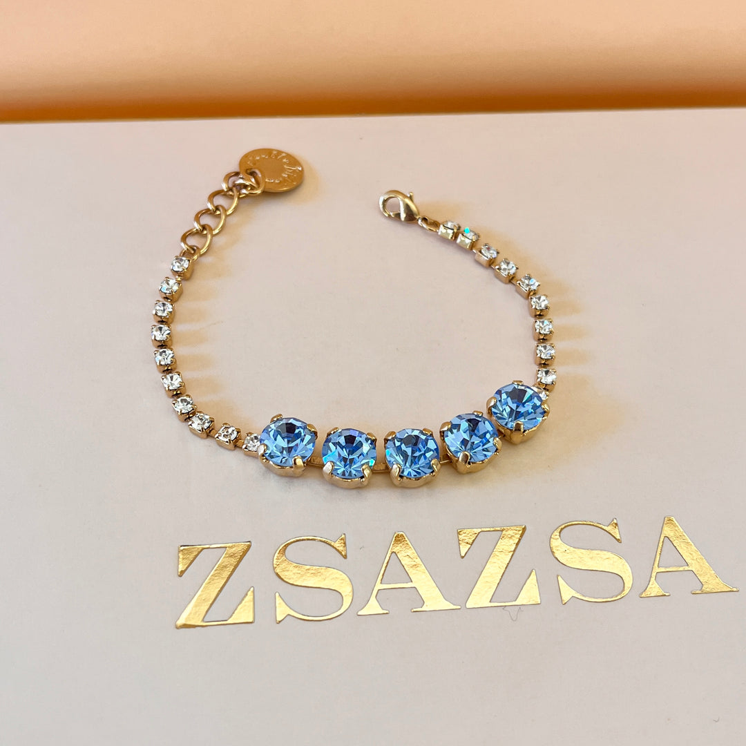 Light blue Preciosa crystals bracelet
