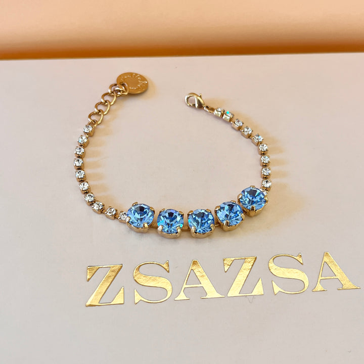 Light blue Preciosa crystals bracelet