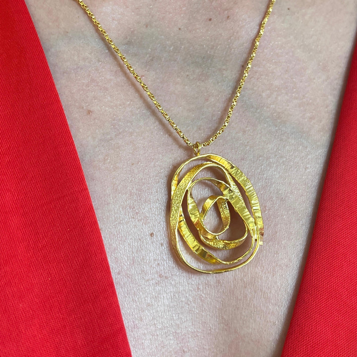 Gold handmade pendant