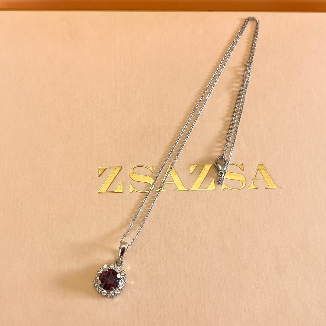 Purple flower preciosa crystals set