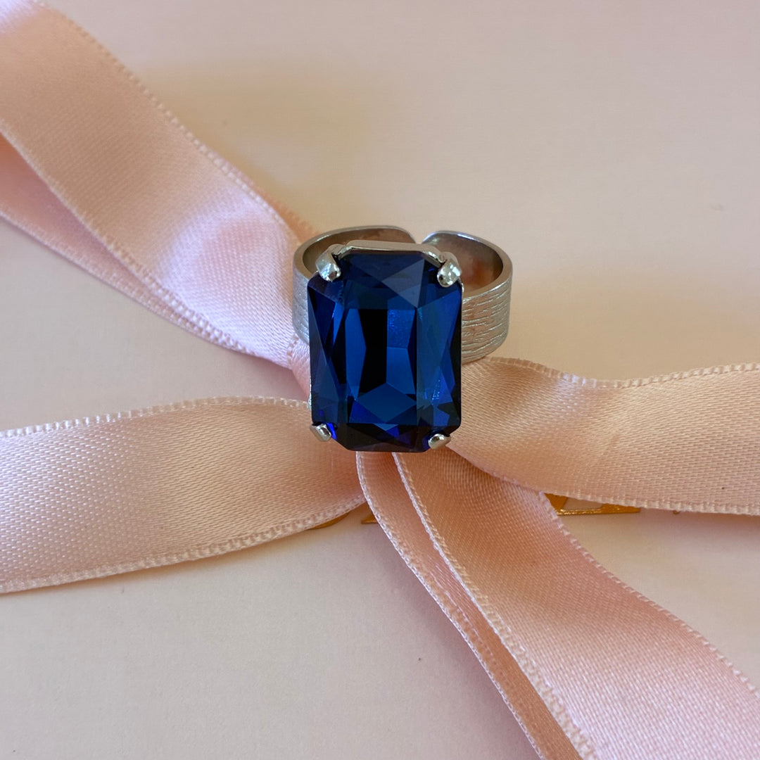 Handmade silver Swarovski crystals set