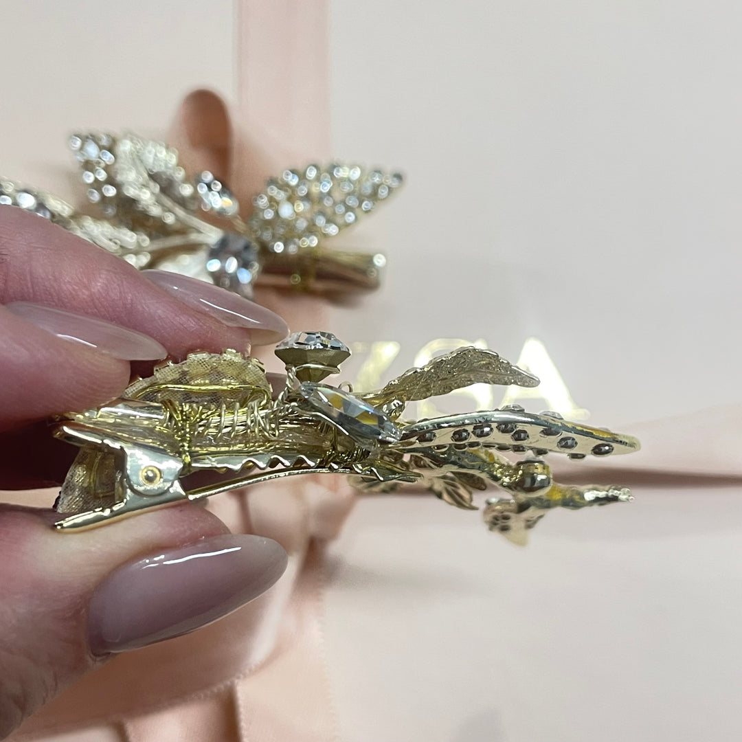 Leaf hair clip set of 2