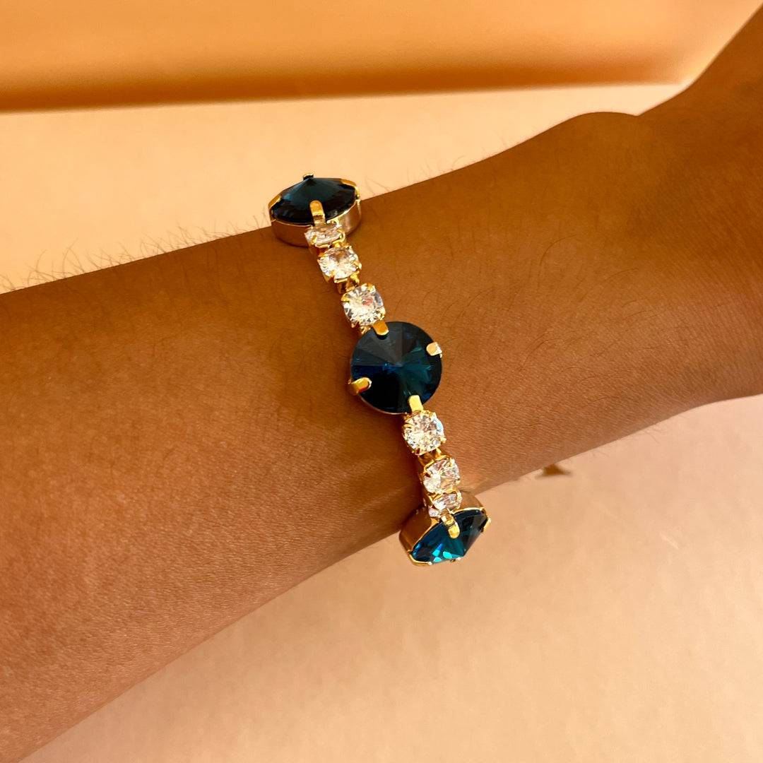 Dark Verdemar preciosa crystals bracelet