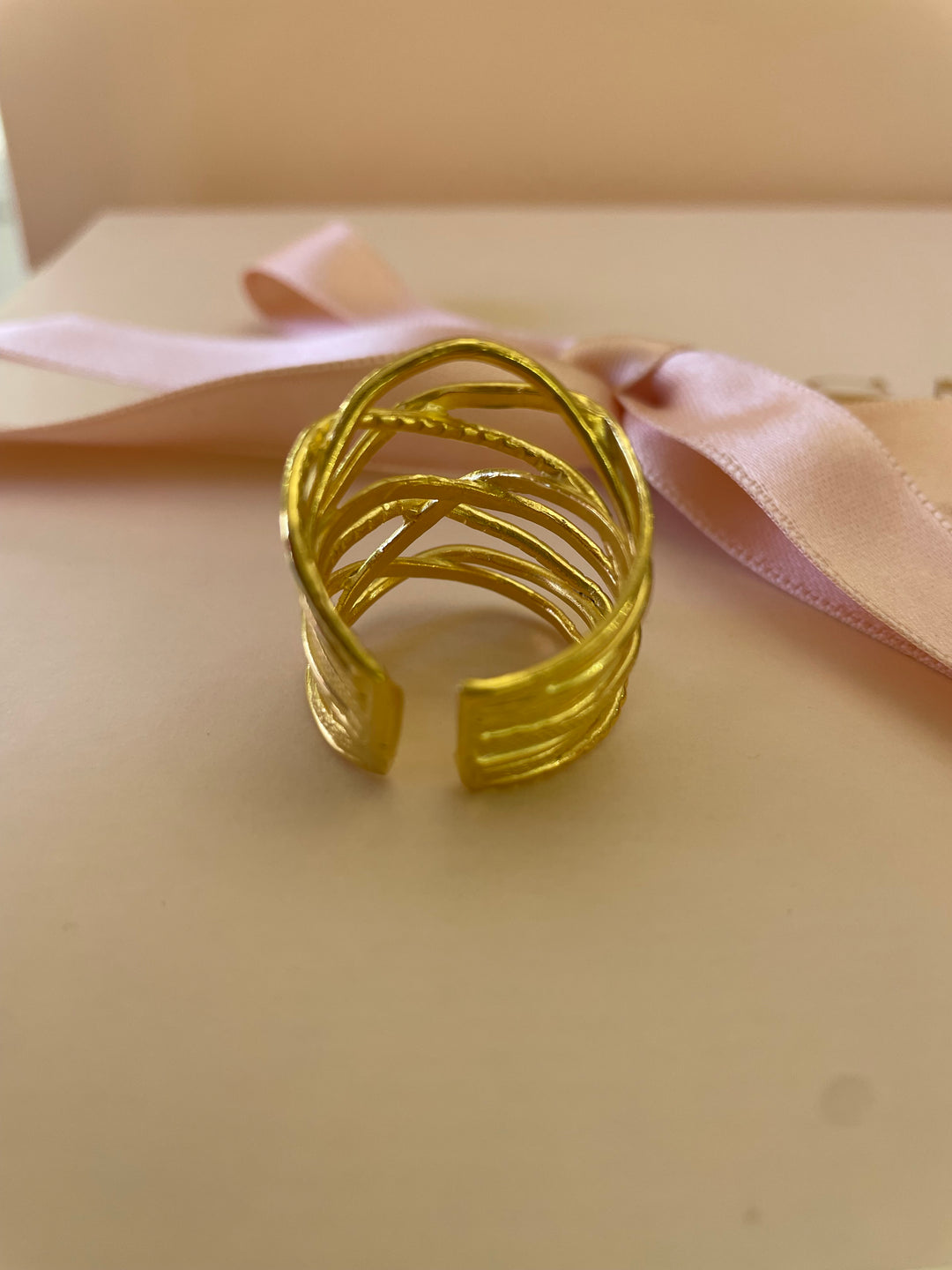 Twisted gold handmade set