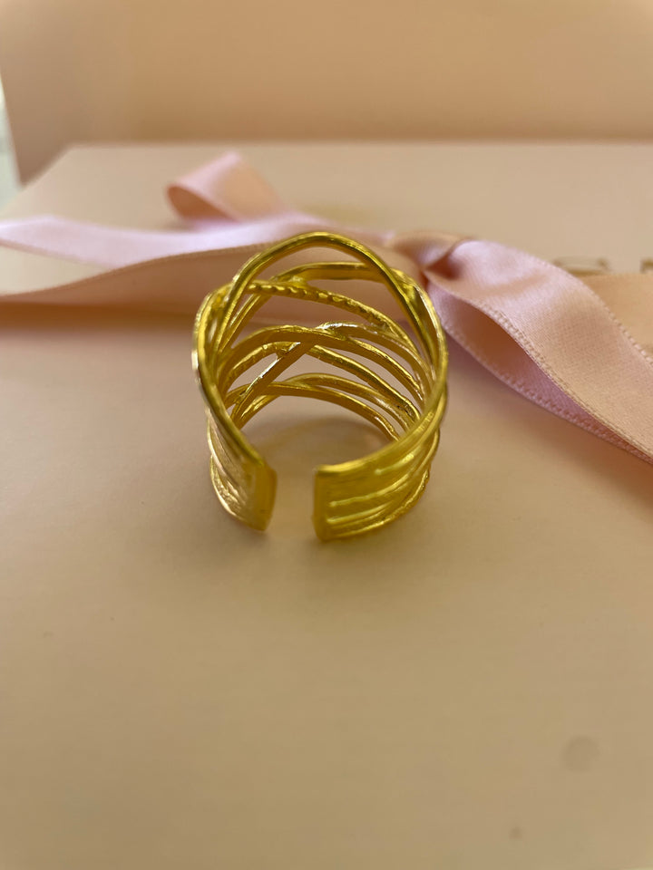 Twisted gold handmade set