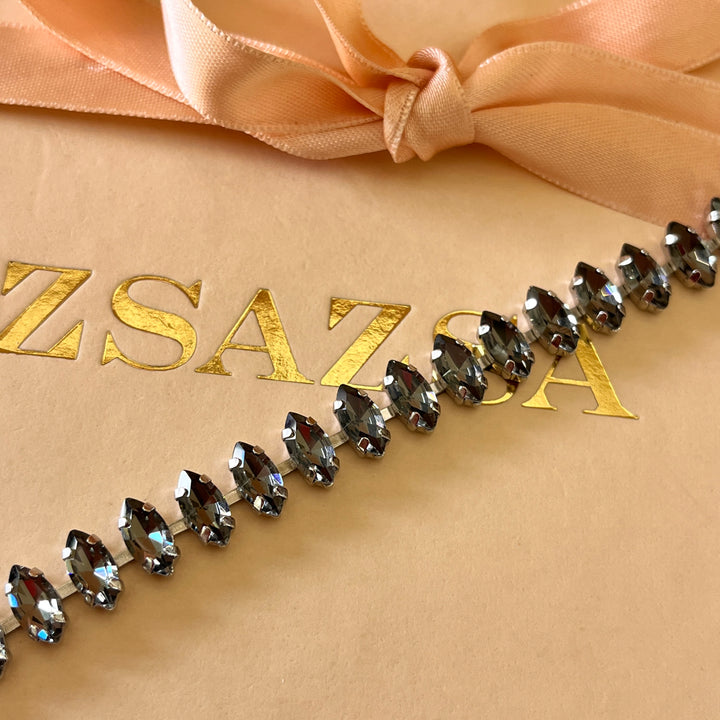 Grey marquise preciosa crystals bracelet