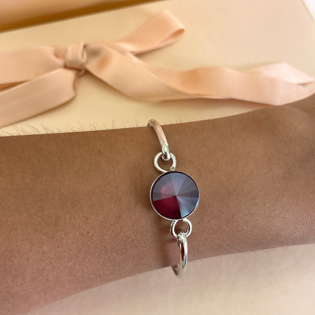 Purple Swarovski crystals set