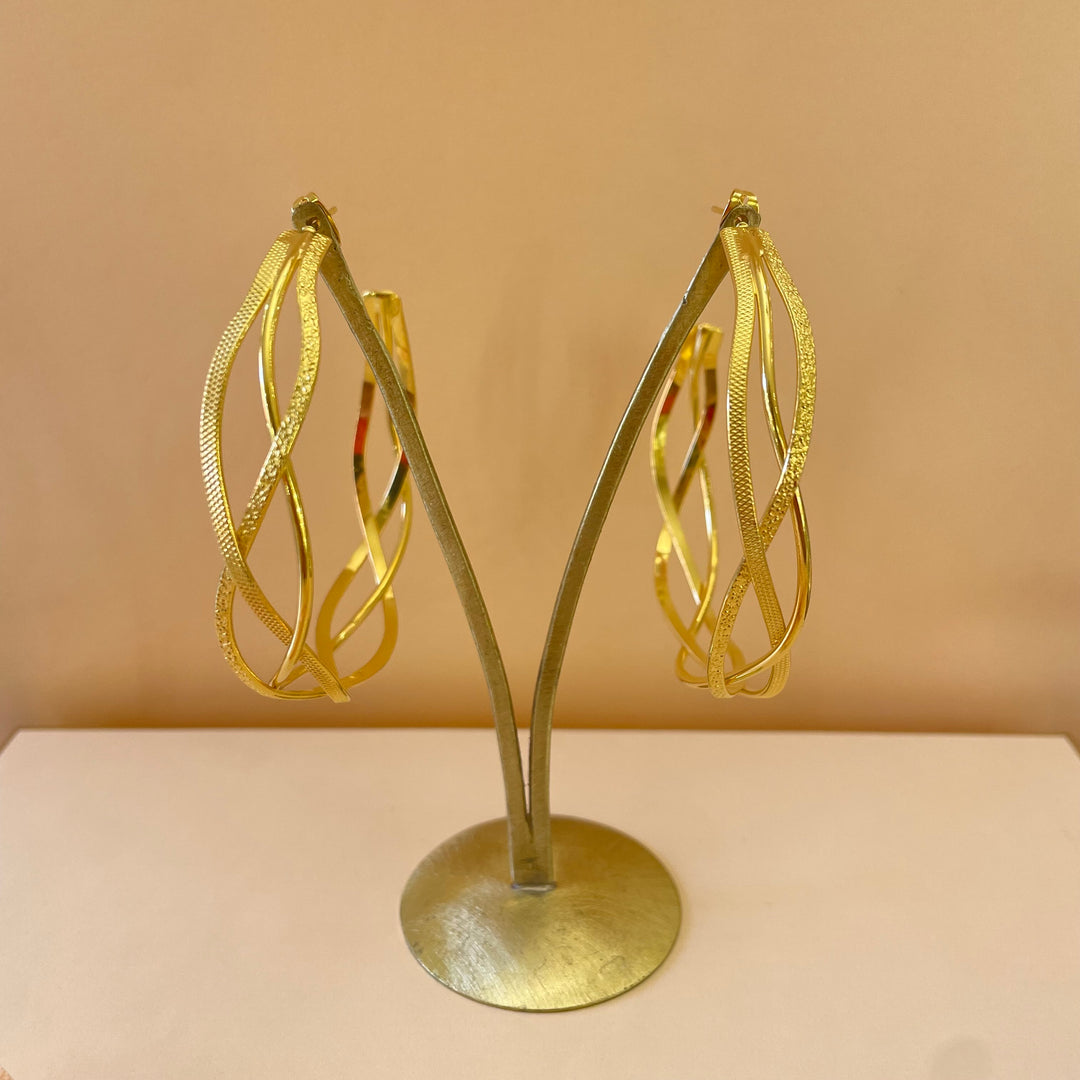 Twisted gold handmade set