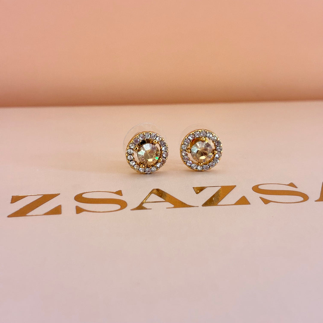 Round and teardrop champagne gold plated set