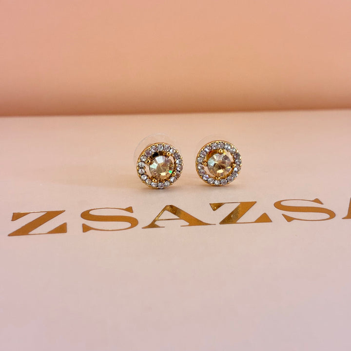 Round and teardrop champagne gold plated set