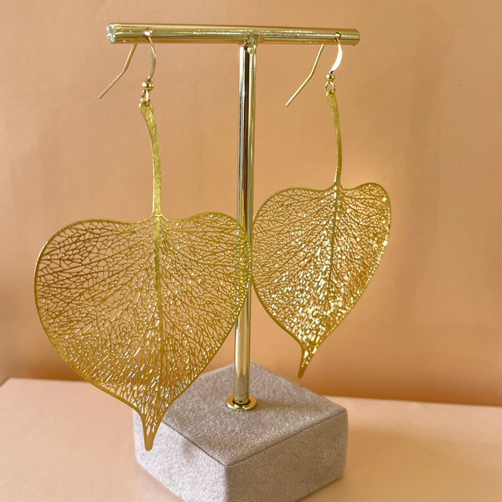 Gold leafs handmade hooks