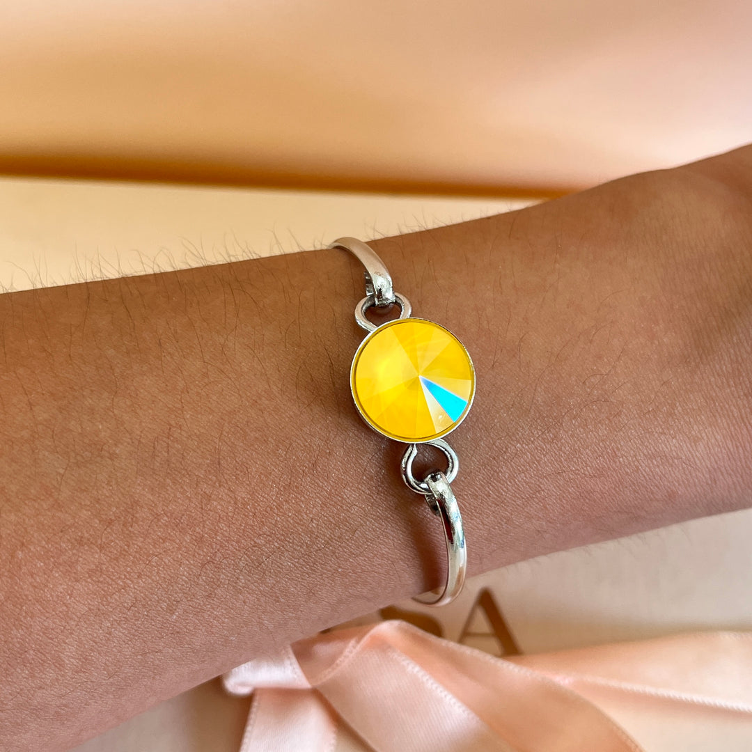 Yellow Swarovski crystals set