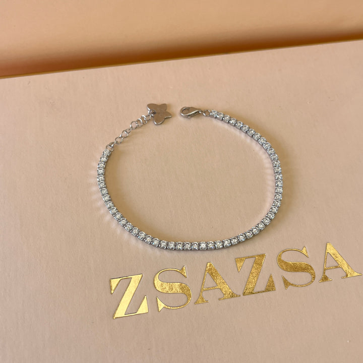 Silver zircone tennis bracelet