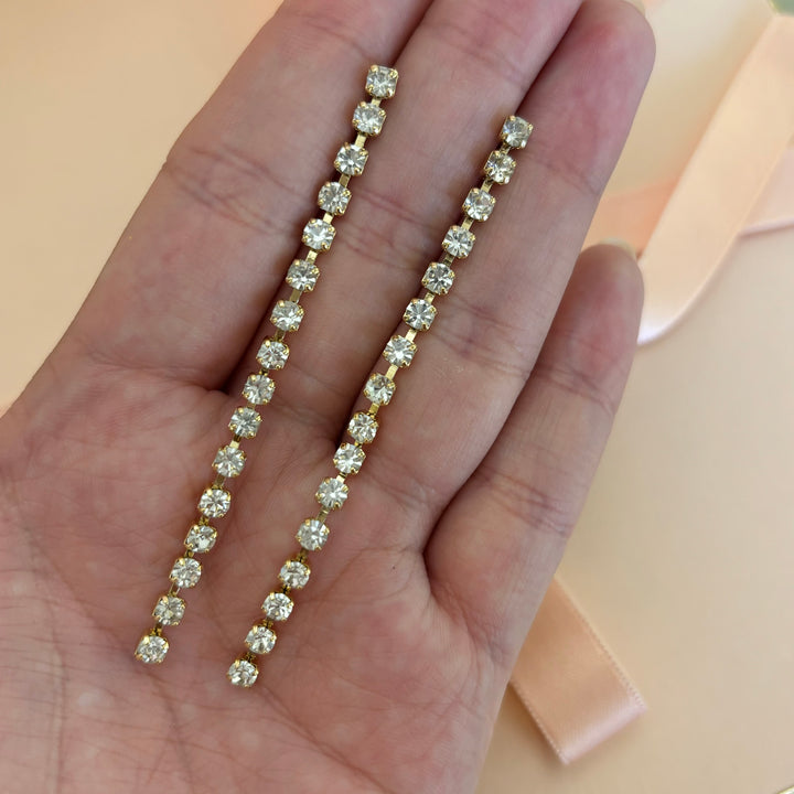 Tennis rhinestone earrings