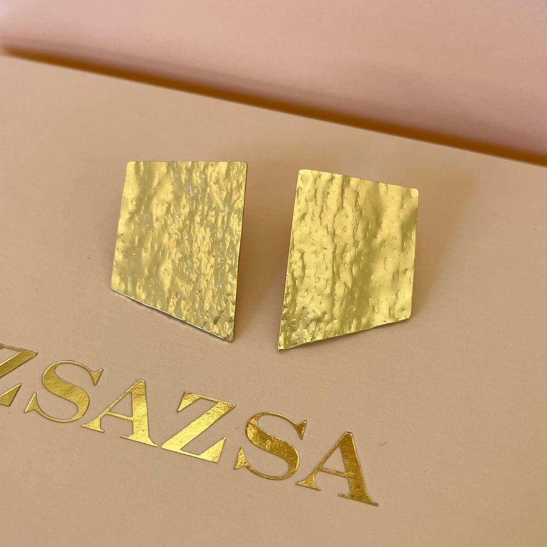 Gold handmade earrings